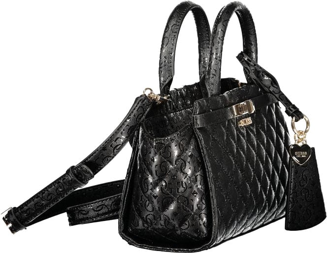 Guess Jeans Black Polyurethane Women Handbag Zwart
