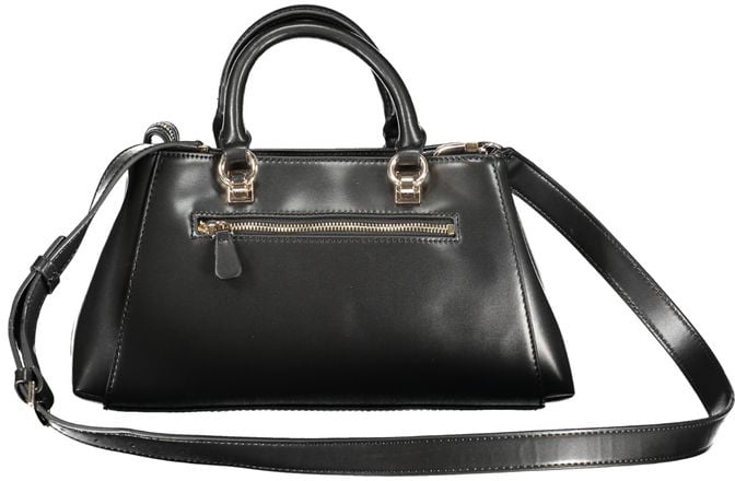 Guess Jeans Nero Poliuretano Women Handbag Zwart
