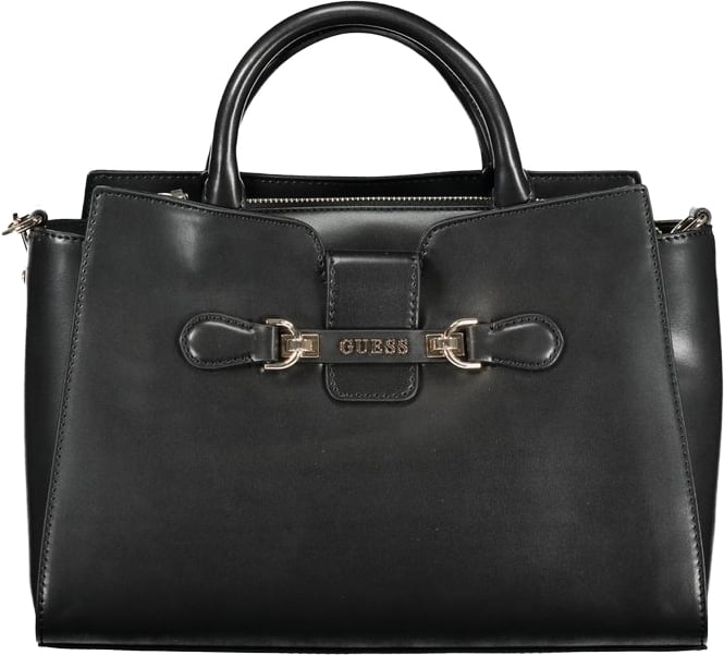 Guess Jeans Black Polyurethane Women Handbag Zwart