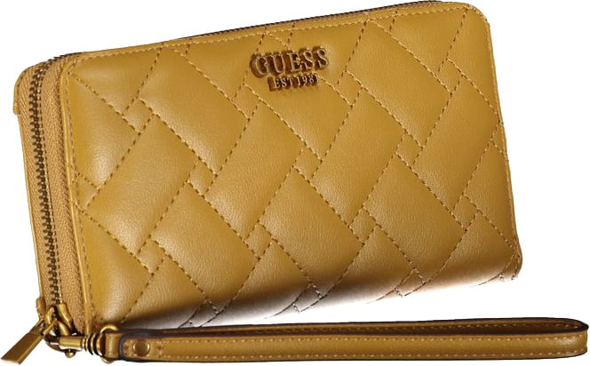 Guess Jeans Yellow Polyurethane Women Wallet Geel