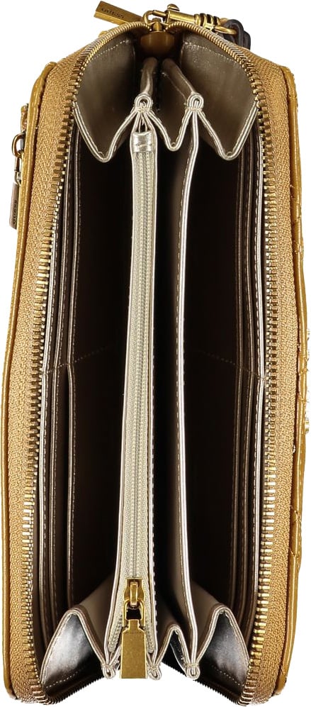 Guess Jeans Yellow Polyurethane Women Wallet Geel
