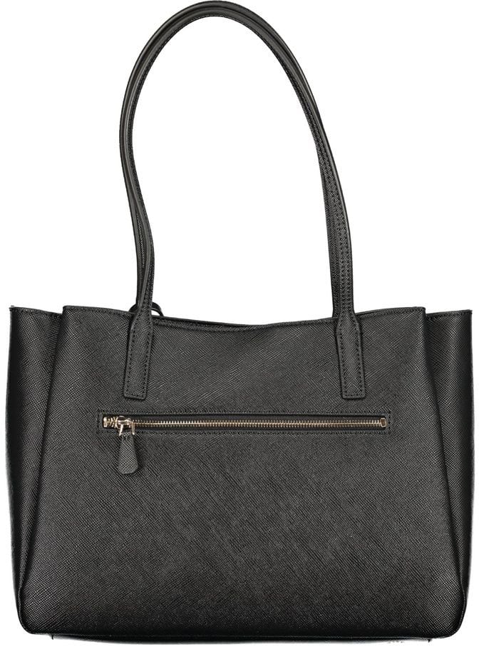 Guess Jeans Black Polyurethane Women's Bag Zwart