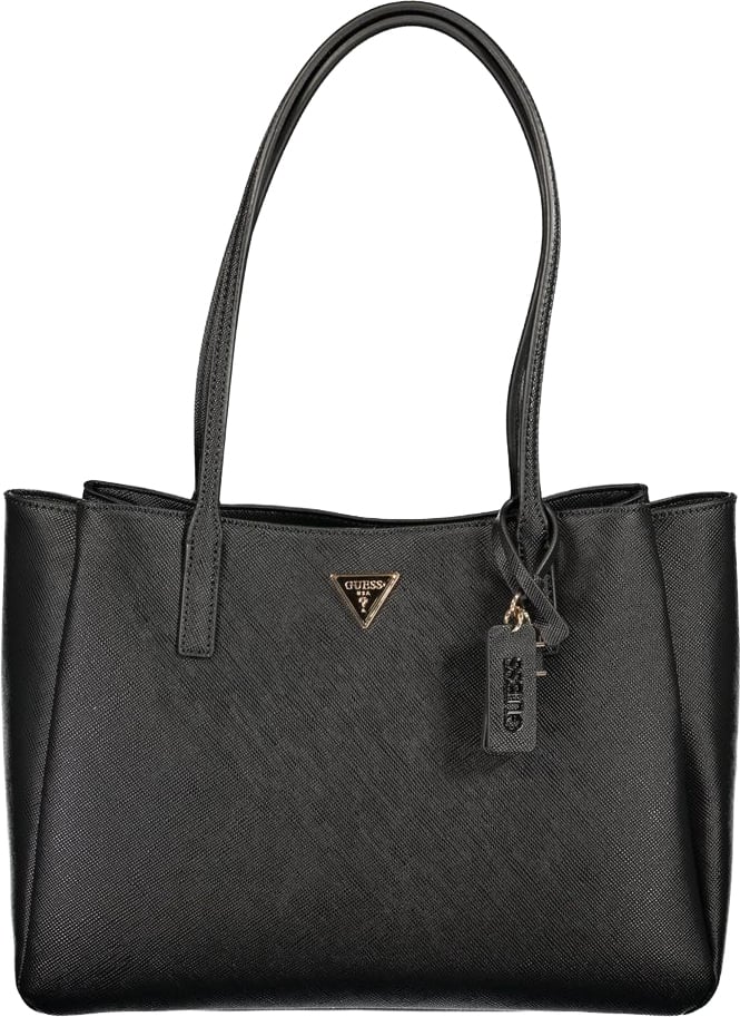 Guess Jeans Black Polyurethane Women's Bag Zwart