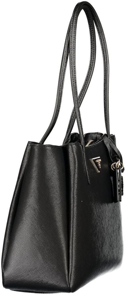 Guess Jeans Black Polyurethane Women's Bag Zwart