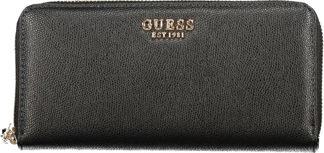 Guess Jeans Nero Polyurethane Women's Wallet Zwart