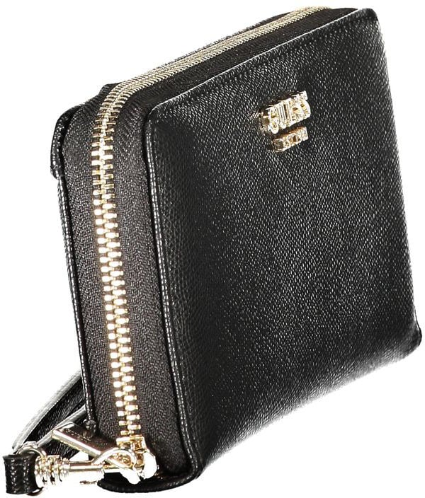 Guess Jeans Nero Polyurethane Women's Wallet Zwart