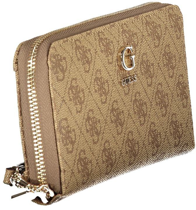 Guess Jeans Beige Polyurethane Women's Wallet with Functional Compartments Beige