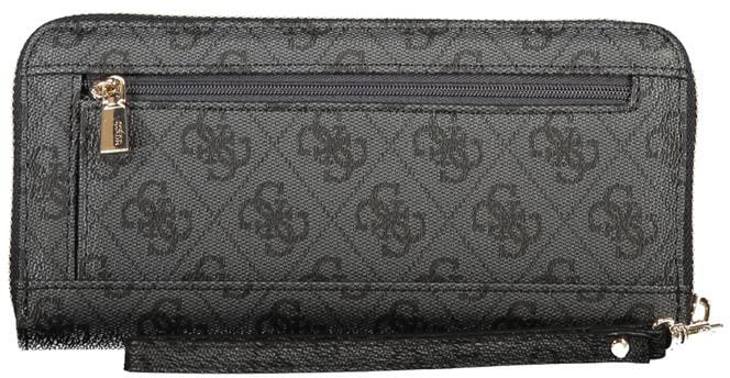 Guess Jeans Black Polyurethane Womens Wallet Zwart
