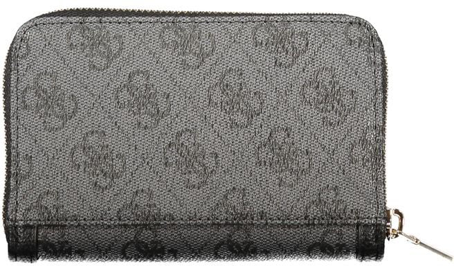 Guess Jeans Black Polyurethane Women's Wallet Zwart
