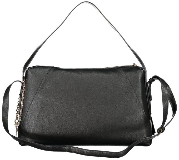 Guess Jeans Black Polyurethane Women's Bag Zwart