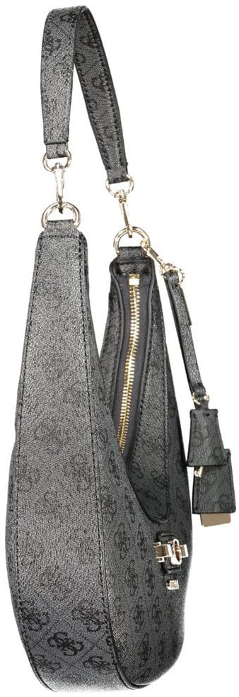 Guess Jeans Black Polyurethane Women's Bag Zwart