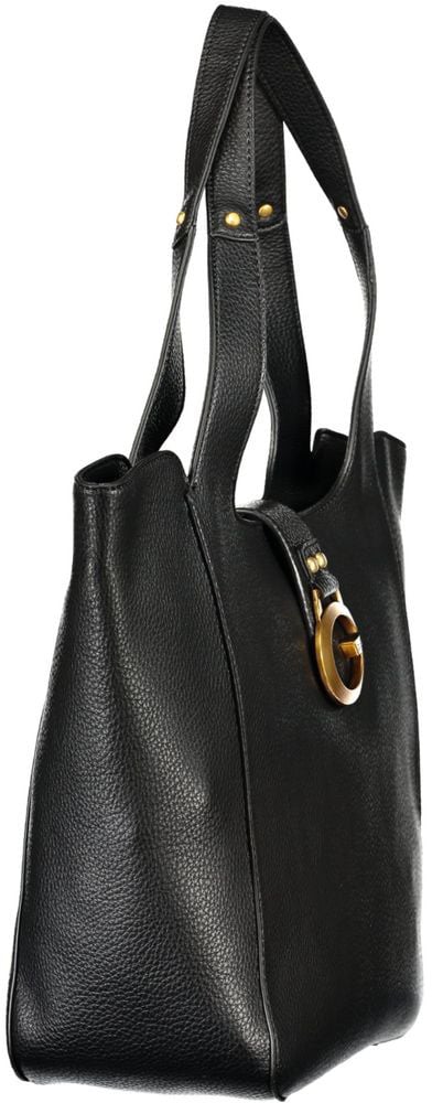 Guess Jeans Black Polyurethane Women's Bag Zwart