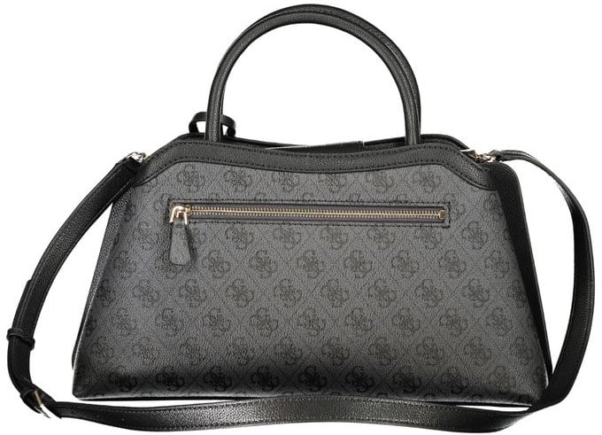 Guess Jeans Nero Poliuretano Women's Bag with Handles and Adjustable Strap Zwart
