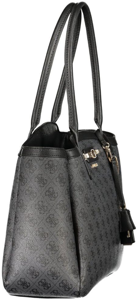 Guess Jeans Black Polyurethane Women's Bag Zwart