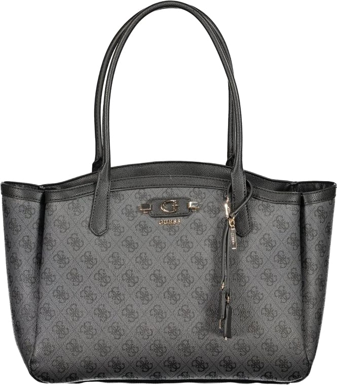 Guess Jeans Black Polyurethane Women's Bag Zwart