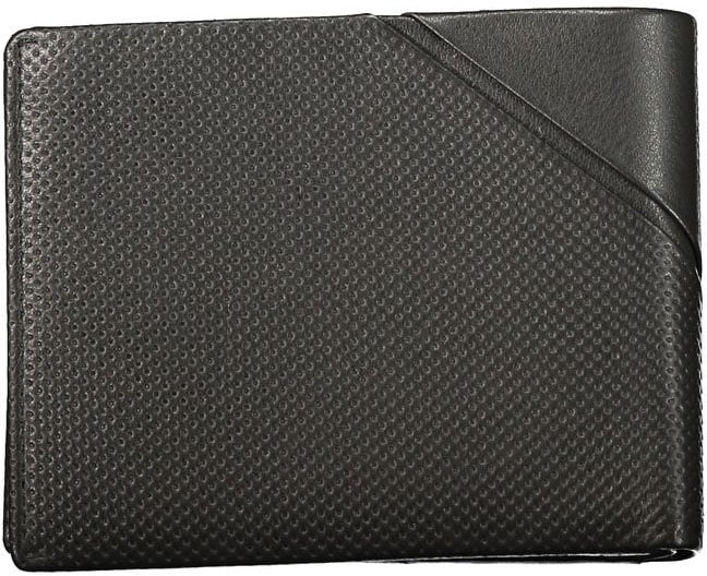 Guess Jeans Black Leather Men's Wallet Zwart