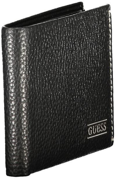 Guess Jeans Black Leather Wallet Zwart