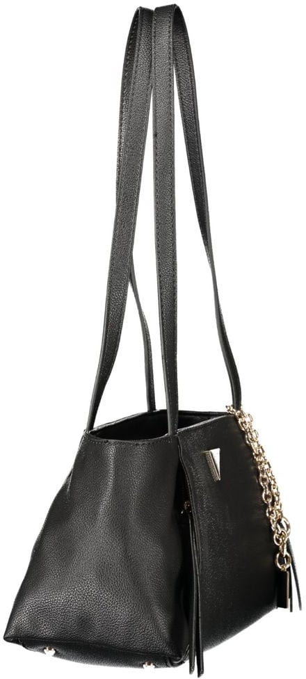 Guess Jeans Black Polyurethane Women's Bag Zwart