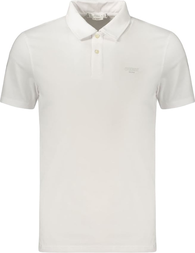 Guess Jeans Bianco Cotton Men Polo Wit