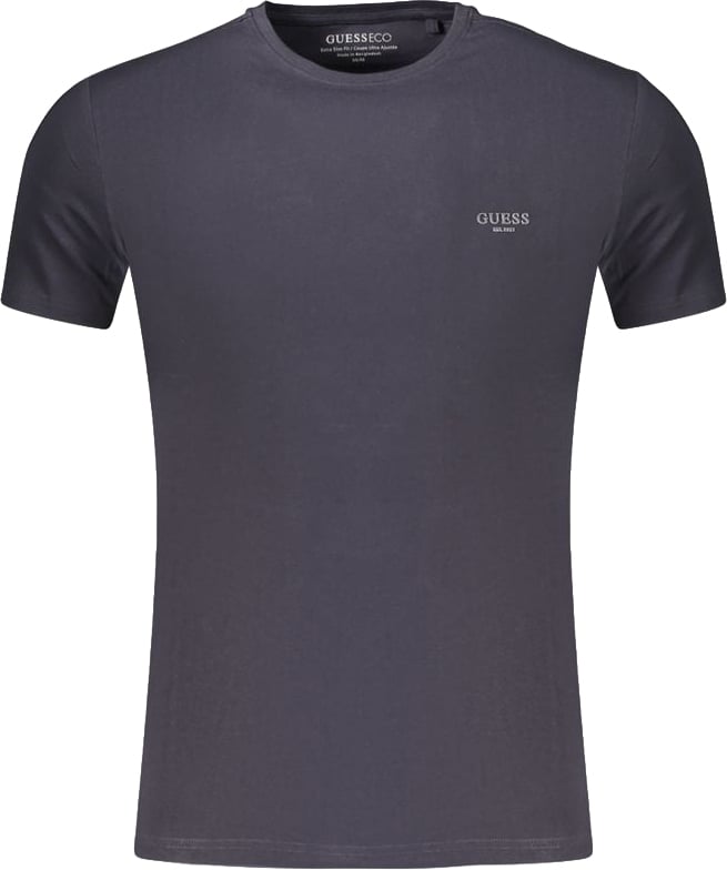 Guess Jeans Blue Cotton Men's T-Shirt Blauw