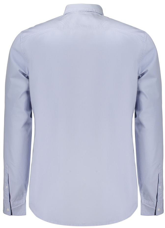Guess Jeans Azzurro Cotton Men Shirt Blauw