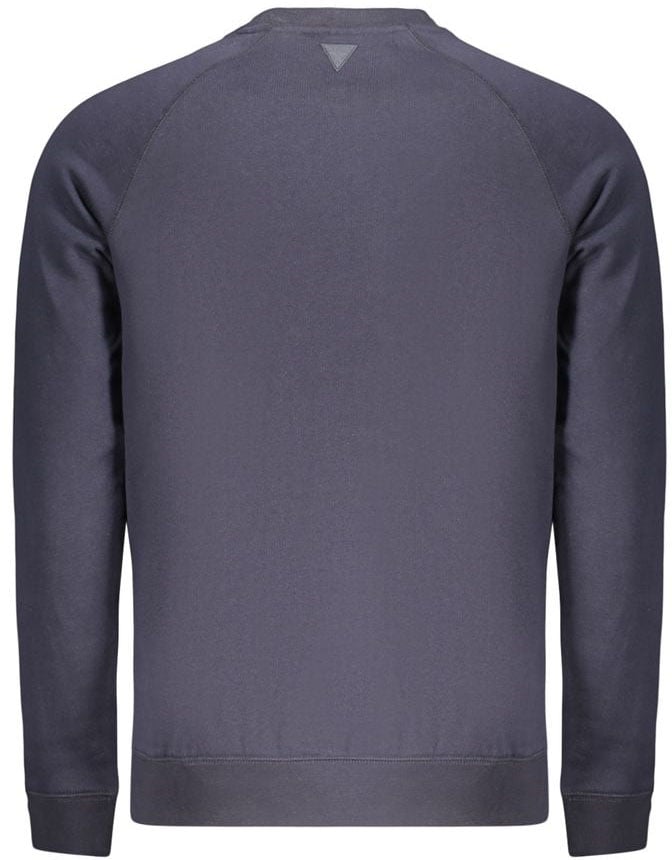 Guess Jeans Blue Cotton Men's Sweatshirt Blauw