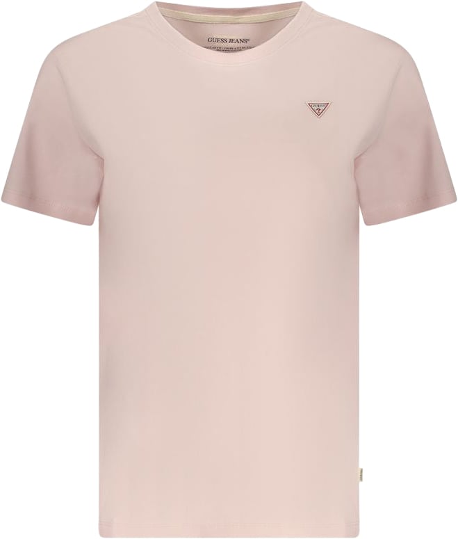 Guess Jeans Rosa Cotton Woman T-Shirt Roze