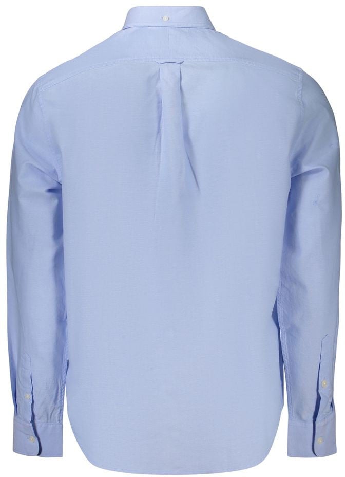 Guess Jeans Azzurro Cotton Men's Shirt Blauw