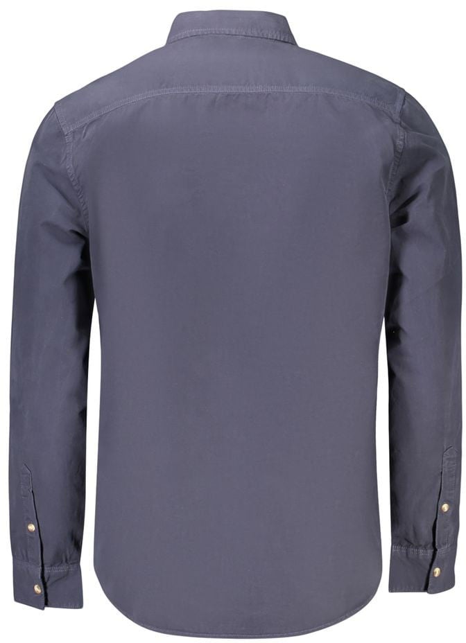 Guess Jeans Blue Cotton Men's Shirt Blauw