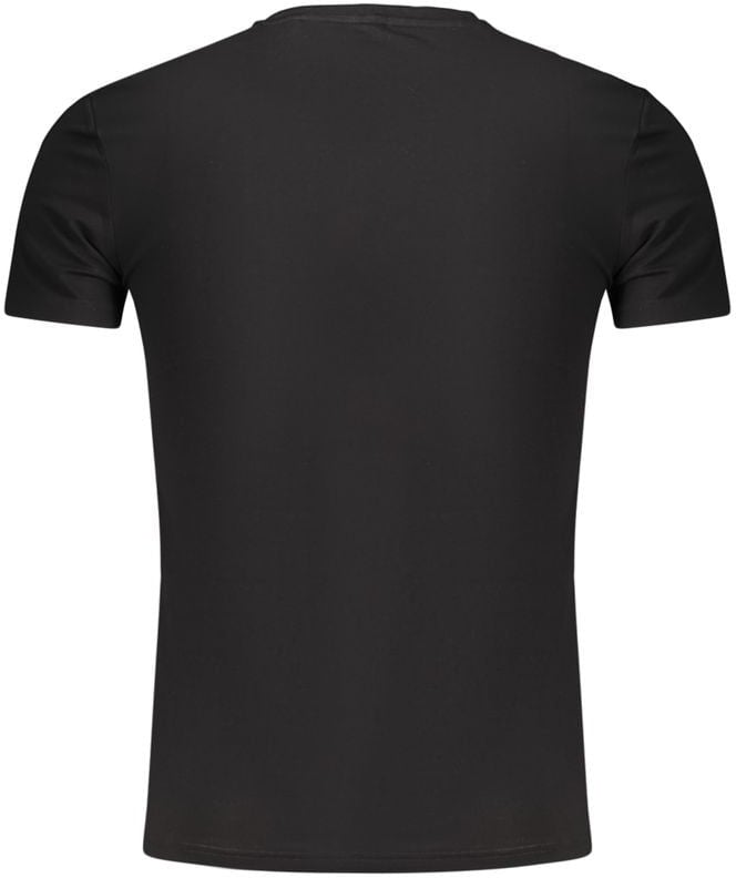 Guess Jeans Black Cotton Mens T-Shirt Zwart