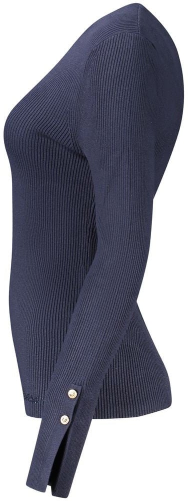 Guess Jeans Blue Viscose Women's Sweater Blauw