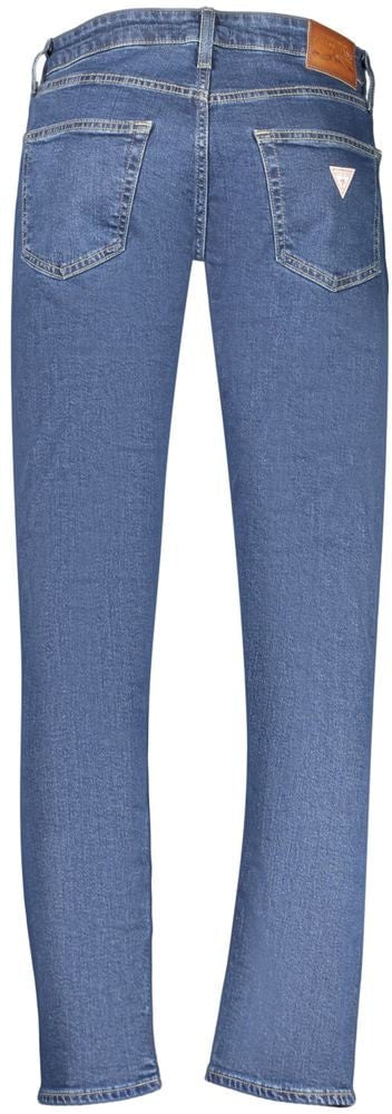 Guess Jeans Blue Cotton Men's Jeans Blauw