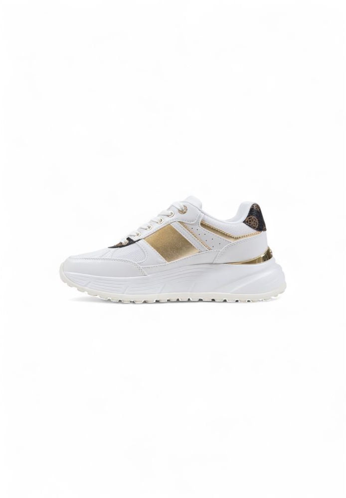 Guess White Polyethylene Chunky Sneakers Wit