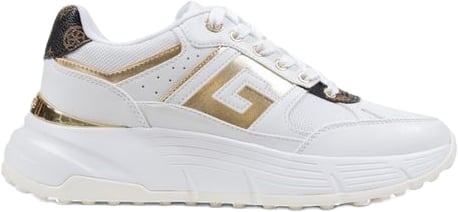 Guess White Polyethylene Chunky Sneakers Wit