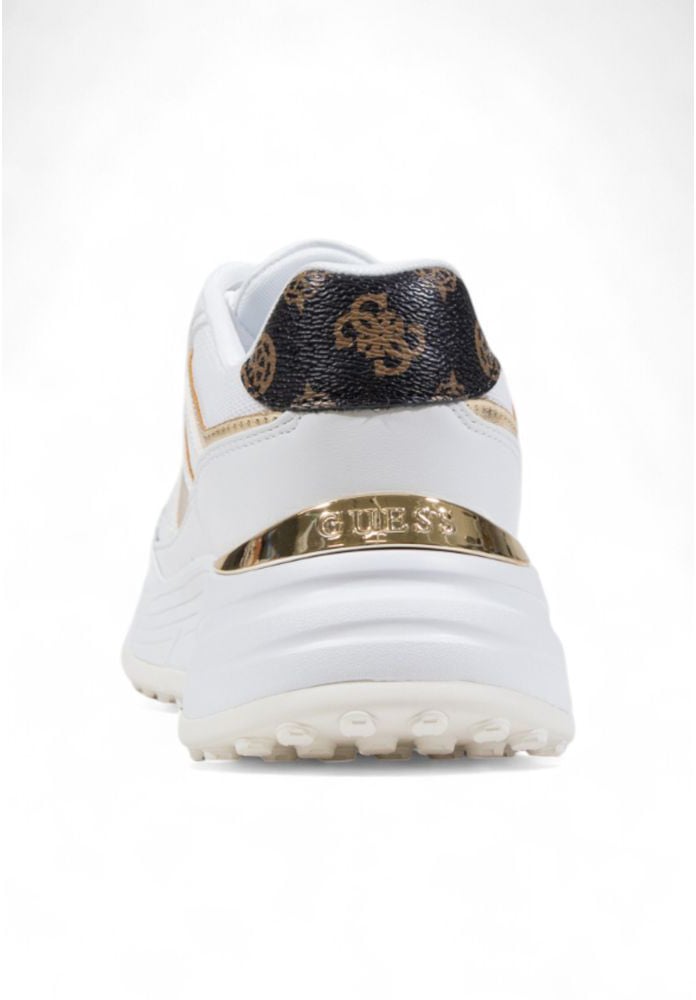 Guess White Polyethylene Chunky Sneakers Wit