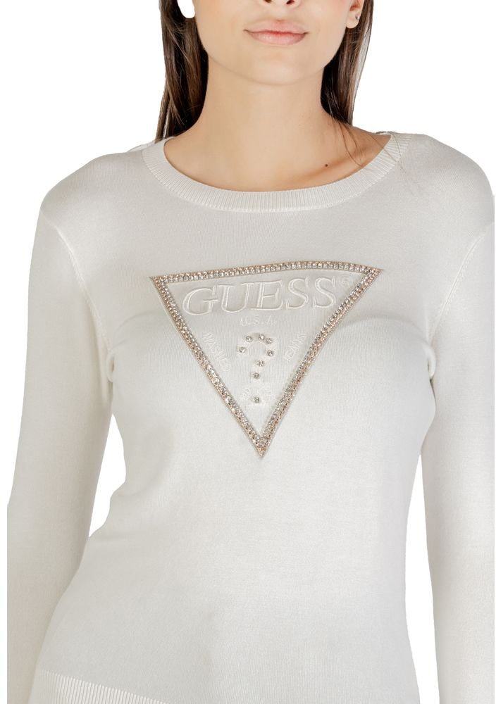 Guess Cream Viscose Sweatshirt Beige