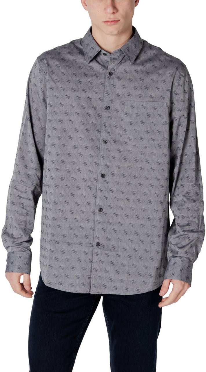 Guess Men Shirt Grijs