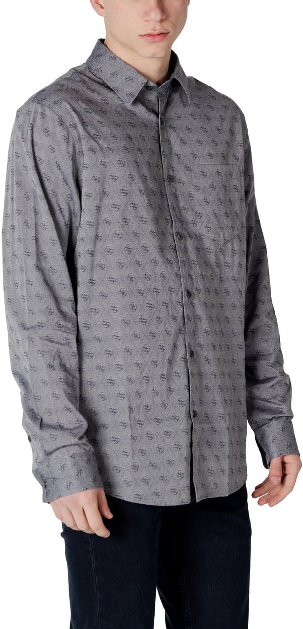 Guess Men Shirt Grijs