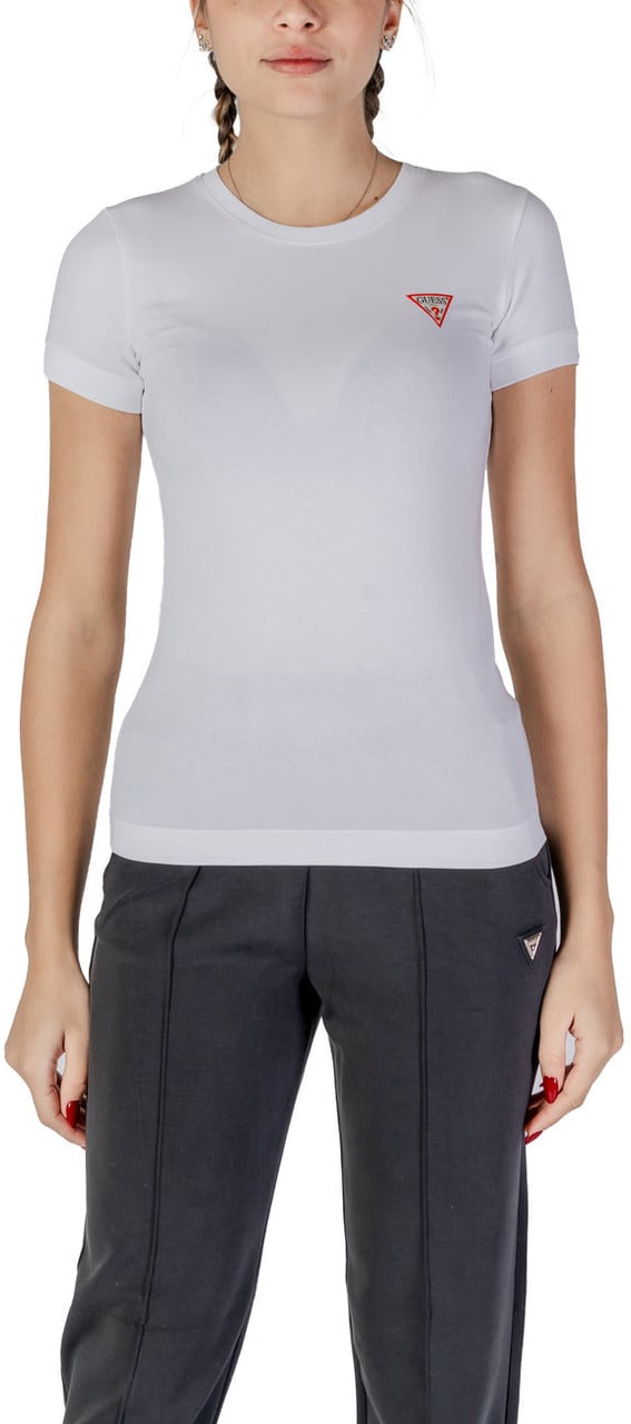 Guess Jeans Black Organic Cotton Women T-Shirt Zwart
