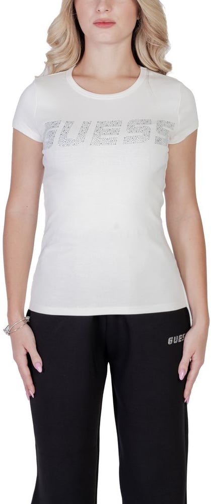 Guess Active Cream Cotton T-Shirt Beige