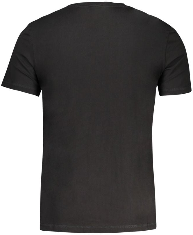 Guess Jeans Nero Cotton Men T-Shirt Zwart
