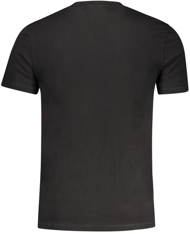 Guess Jeans Nero Cotton Men T-Shirt Zwart