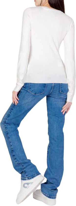 Guess White Cotton Sweatshirt Wit