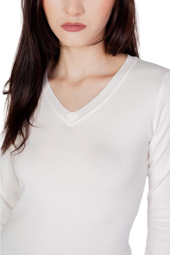 Guess White Cotton Sweatshirt Wit
