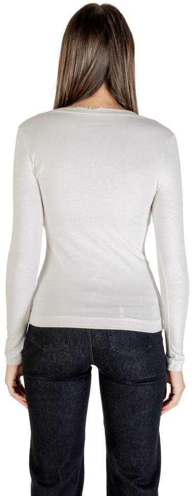 Guess Cream Cotton Long Sleeve T-Shirt Beige
