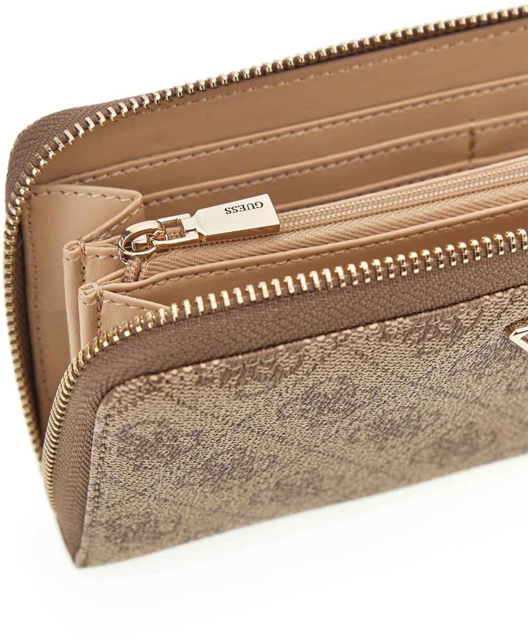 Guess Laurel Slg Portemonnee Large Wit