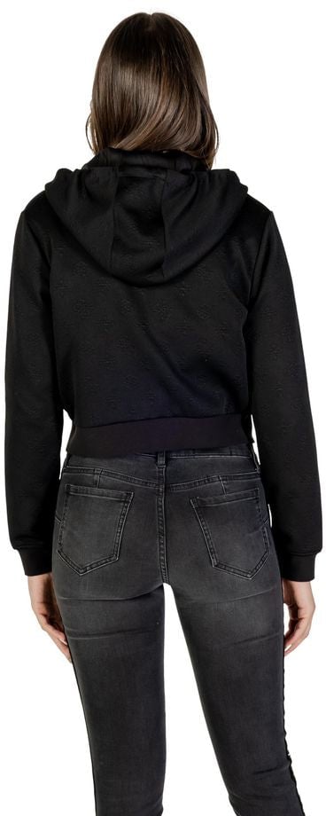 Guess Active Black Polyester Hoodie Zwart