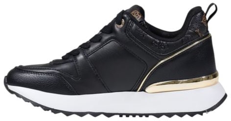 Guess Black Polyethylene Low Top Sneakers Zwart