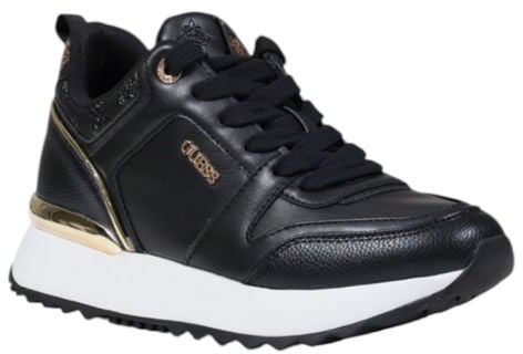 Guess Black Polyethylene Low Top Sneakers Zwart