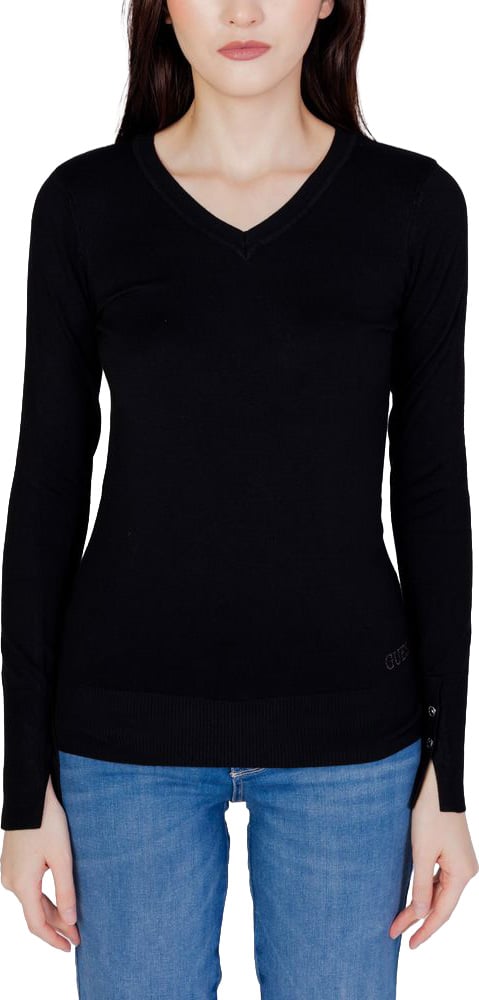 Guess Black Cotton Sweatshirt Zwart